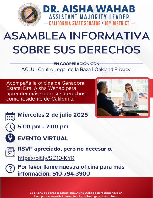 Know Your Rights Spanish Flyer
