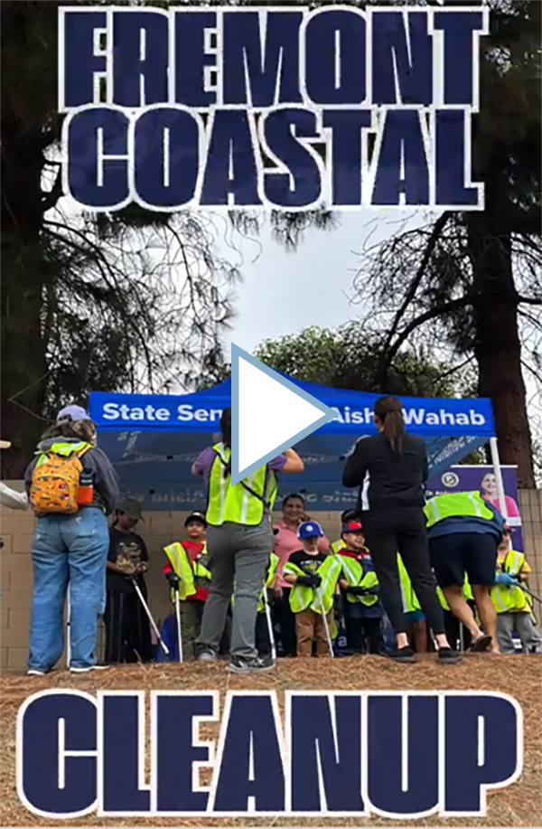 Event video highlighting Senator Wahab's successful coastal cleanup. 