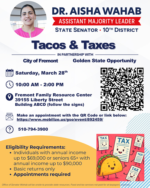 Tacos &amp; Taxes Flyer 